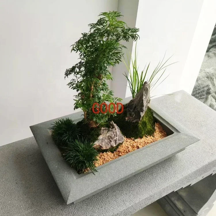 Mesa de té china de piedra azu - Bonsai Garden Art reseña y precio