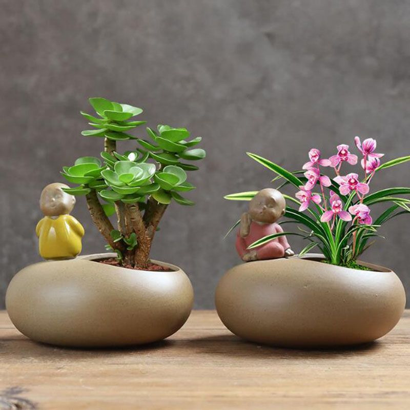 Maceta de monje de cerámica Re - Bonsai Garden Art reseña y precio