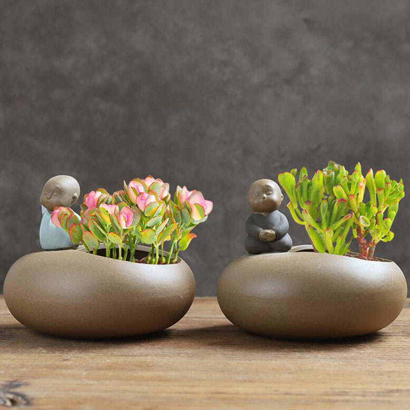 Maceta de monje de cerámica Re - Bonsai Garden Art reseña y precio